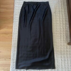 NWT Black Satin Skirt
